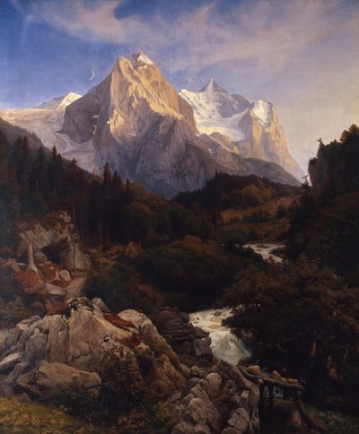 De Wetterhorn door Johann Wilhelm Schirmer